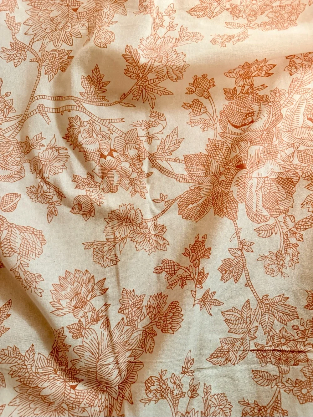 Urban Outfitters Pink Toile Print Shower Curtain (72in x 72in)